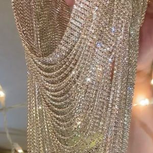 Draping Rhinestone necklace